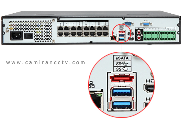پورت ESATA در دستگاه ضبط دوربین مداربسته